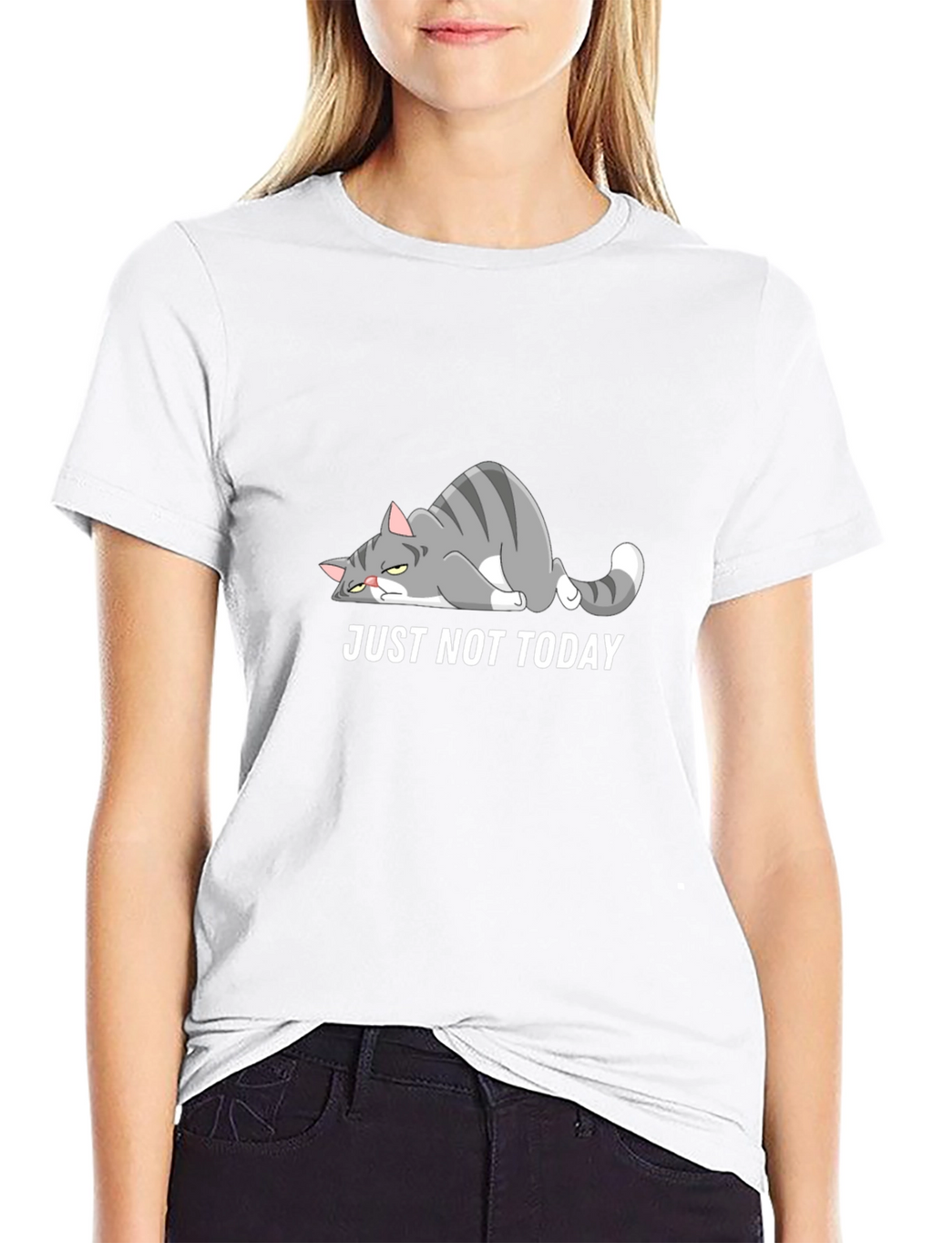 Just Not Today Cat Graphic T-Shirt