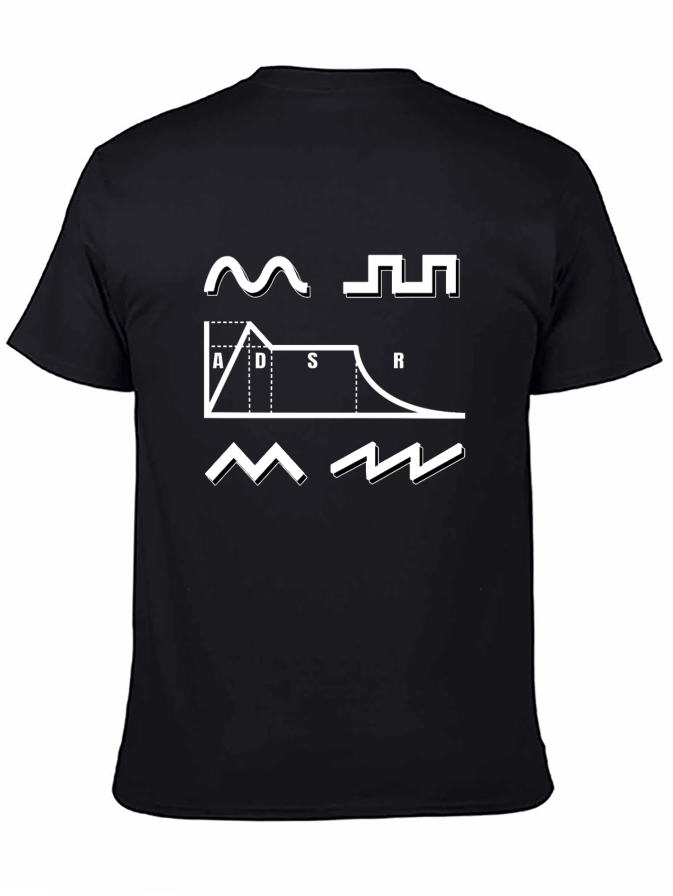Synth Waveform Graphic Tee - Black Cotton