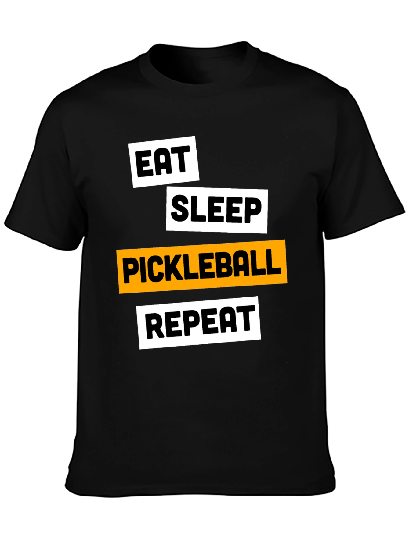 Eat Sleep Pickleball Repeat T-Shirt - Funny Sports Tee