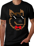 Pixel Dog Shades T-Shirt – Retro Gamer Dog Lover Tee