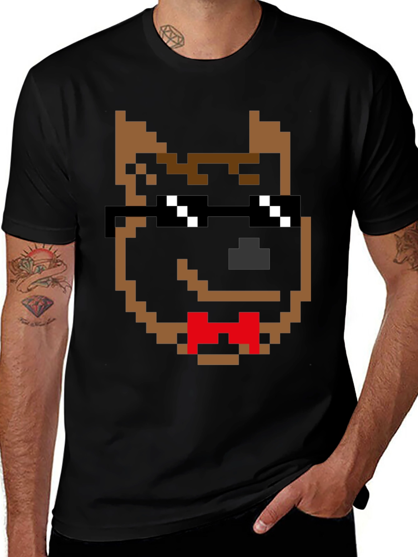 Pixel Dog Shades T-Shirt – Retro Gamer Dog Lover Tee
