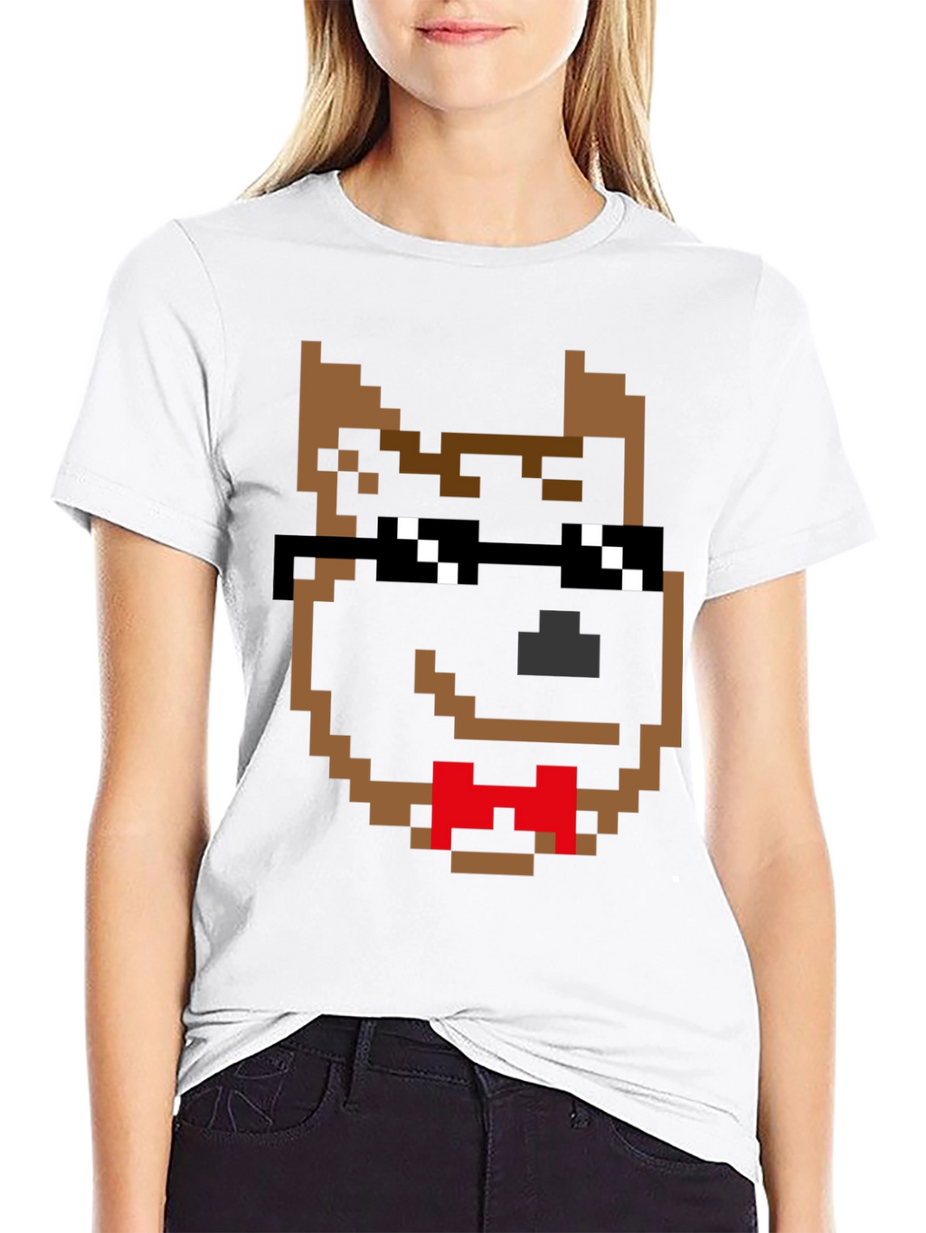 Pixel Dog Shades T-Shirt – Retro Gamer Dog Lover Tee