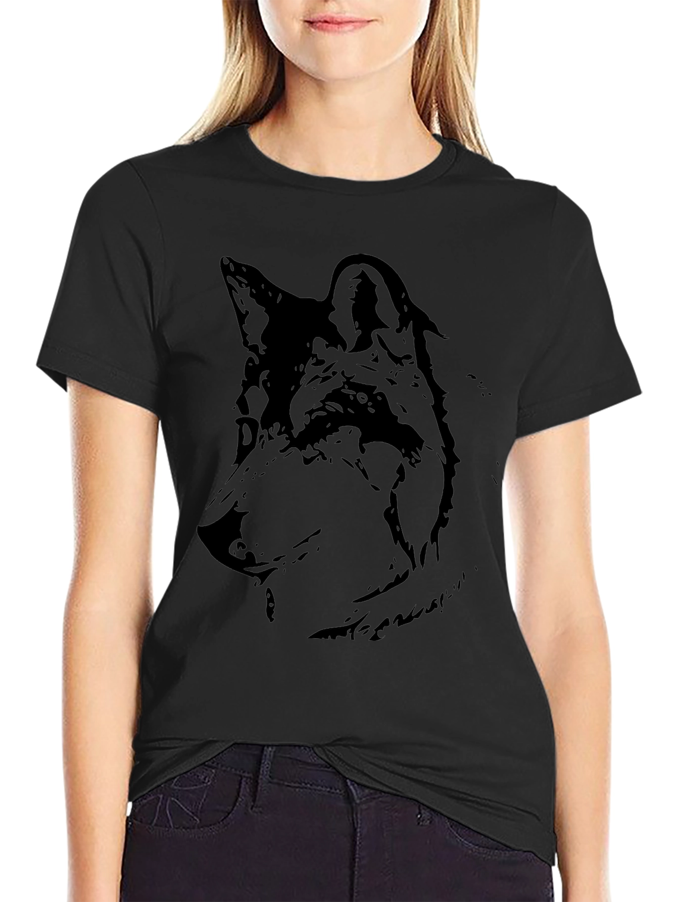Black Wolf Graphic Tee - Mens Short Sleeve