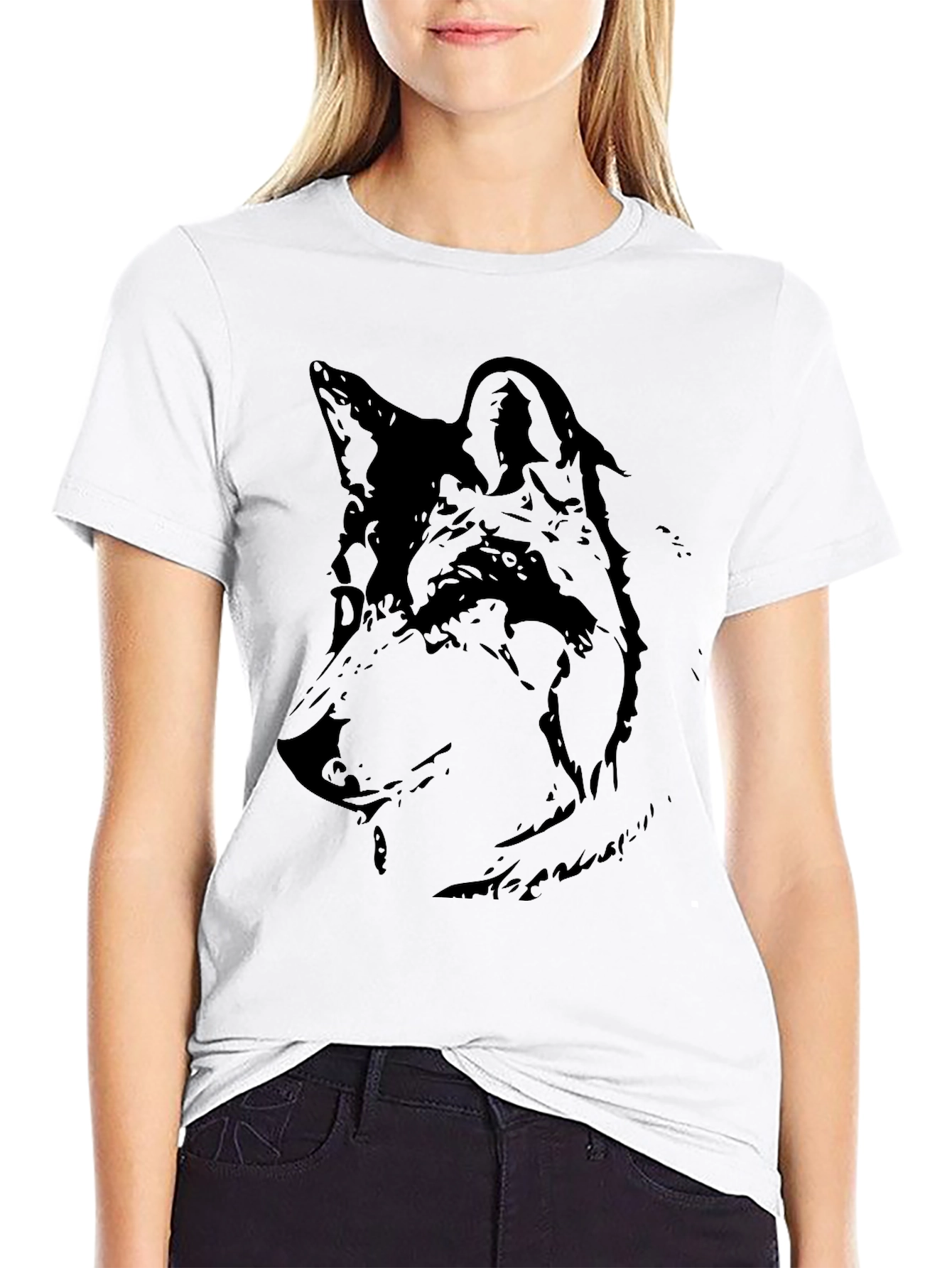 Black Wolf Graphic Tee - Mens Short Sleeve