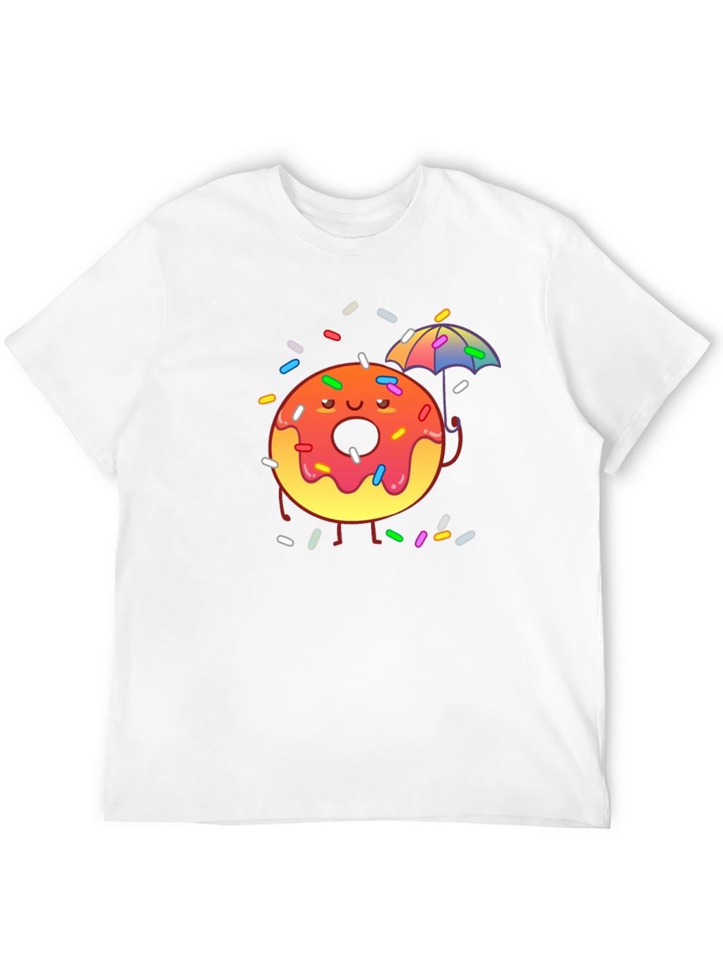 Donut Worry! Black Cotton Graphic Tee