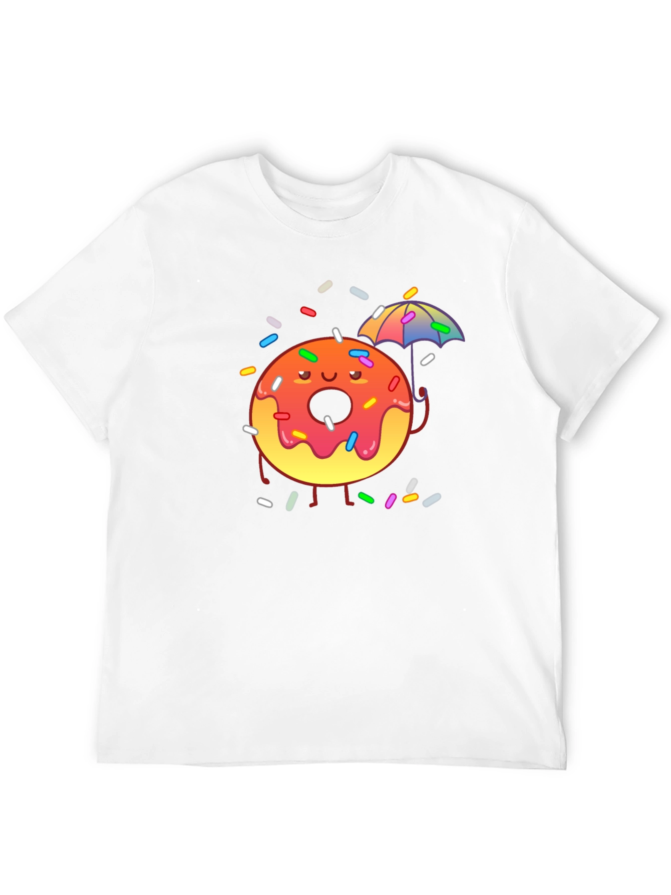 Donut Worry! Black Cotton Graphic Tee