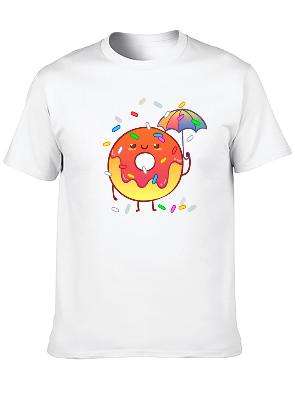 Donut Worry! Black Cotton Graphic Tee