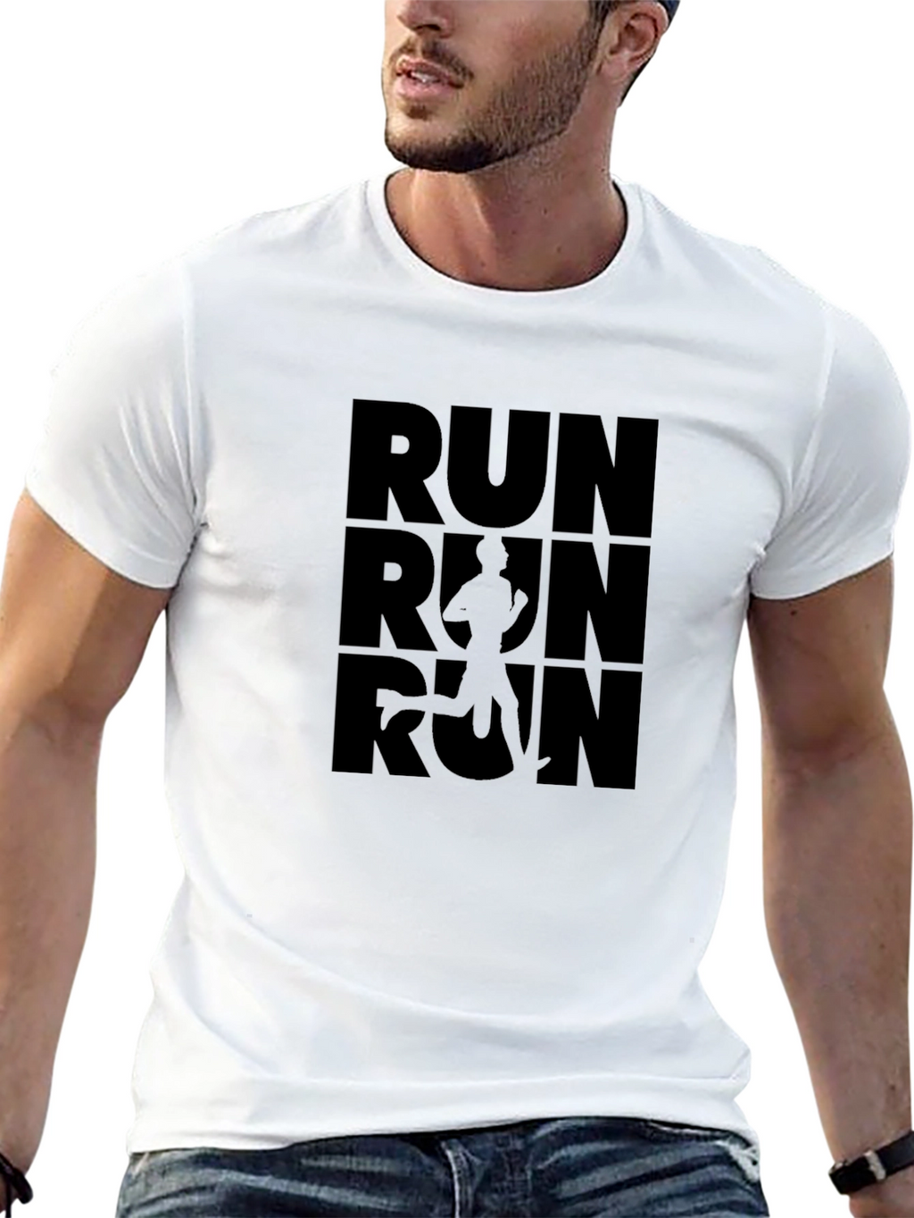 Run T-Shirt - Black Graphic Tee