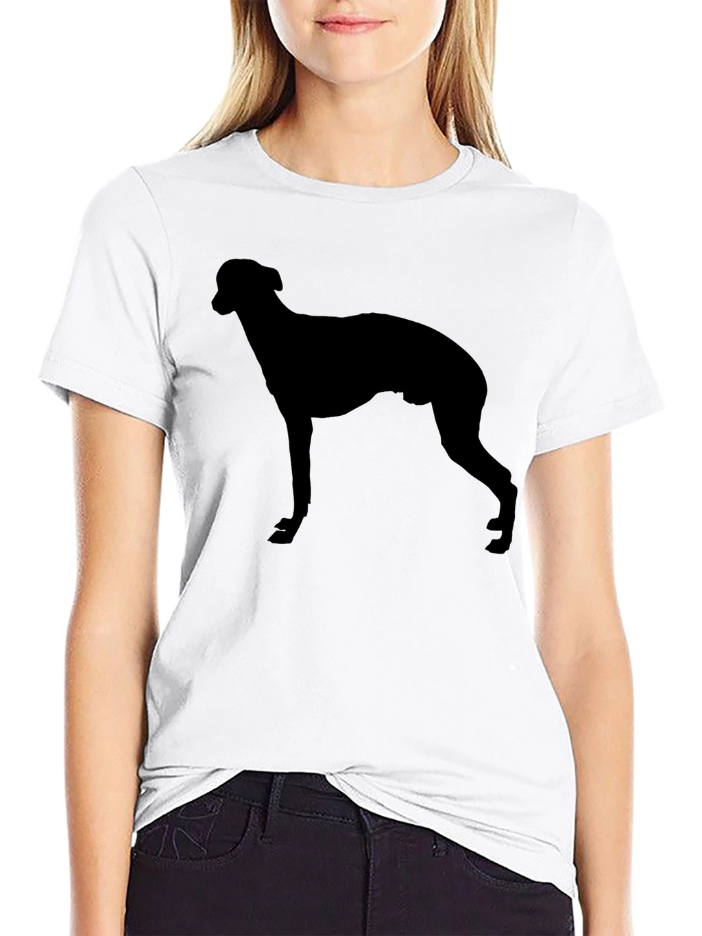 Dog Silhouette Black T-Shirt