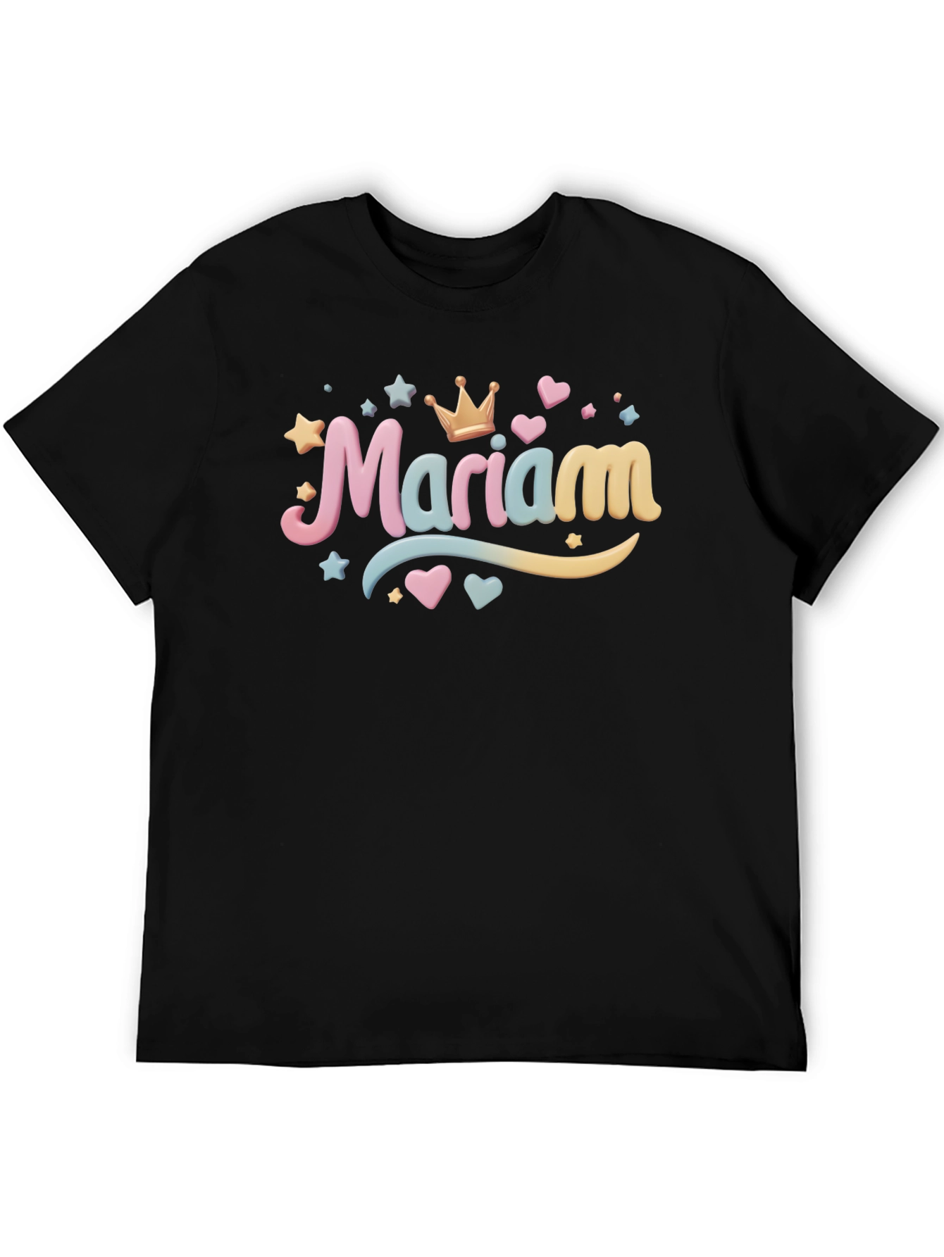 Mariam Name Black T-Shirt - Personalized Gift