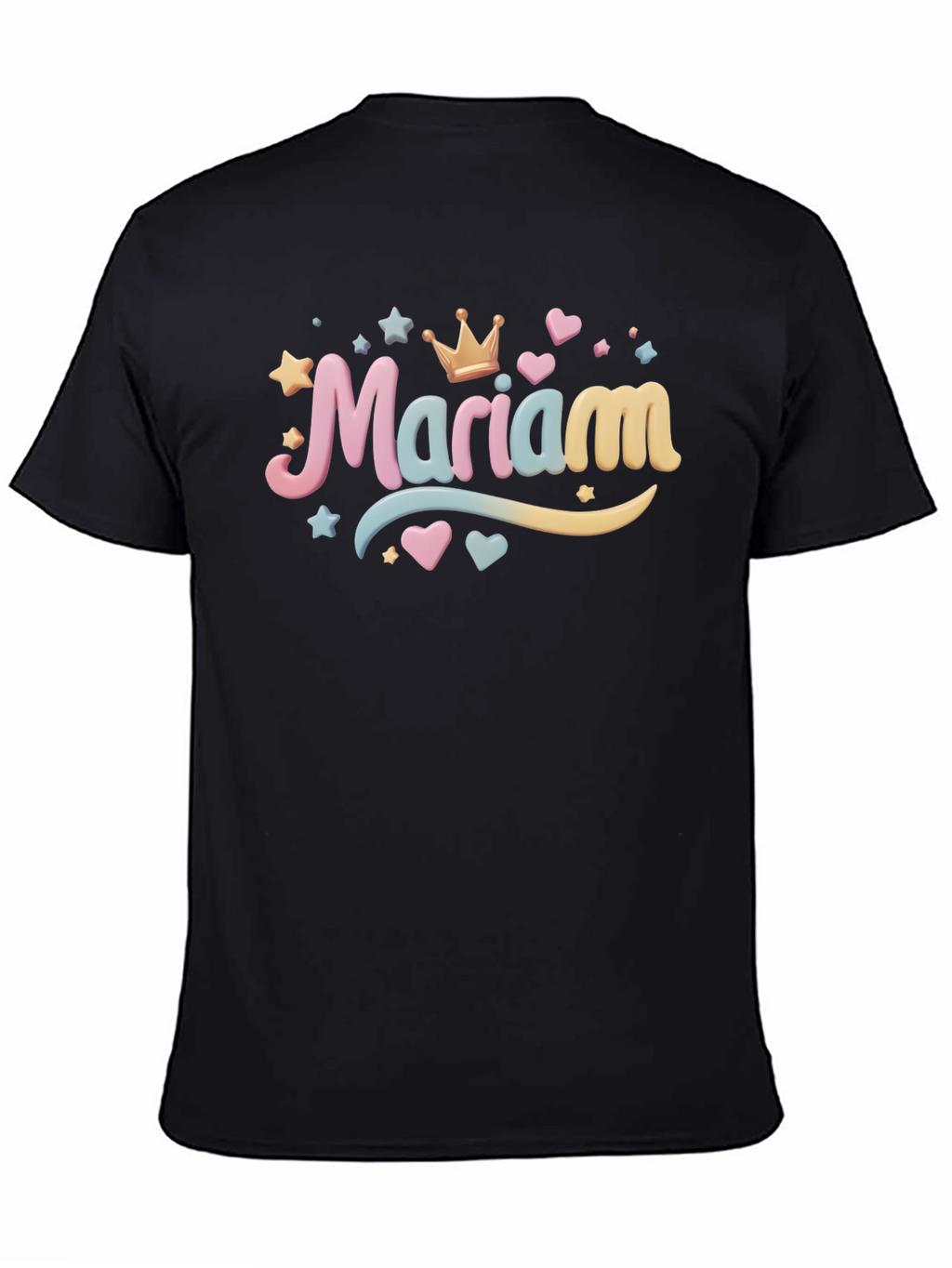 Mariam Name Black T-Shirt - Personalized Gift