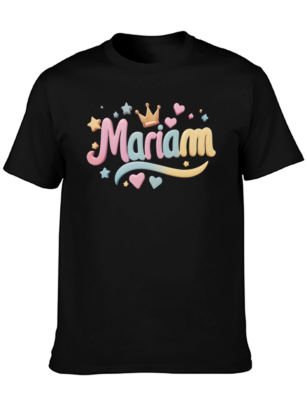 Mariam Name Black T-Shirt - Personalized Gift