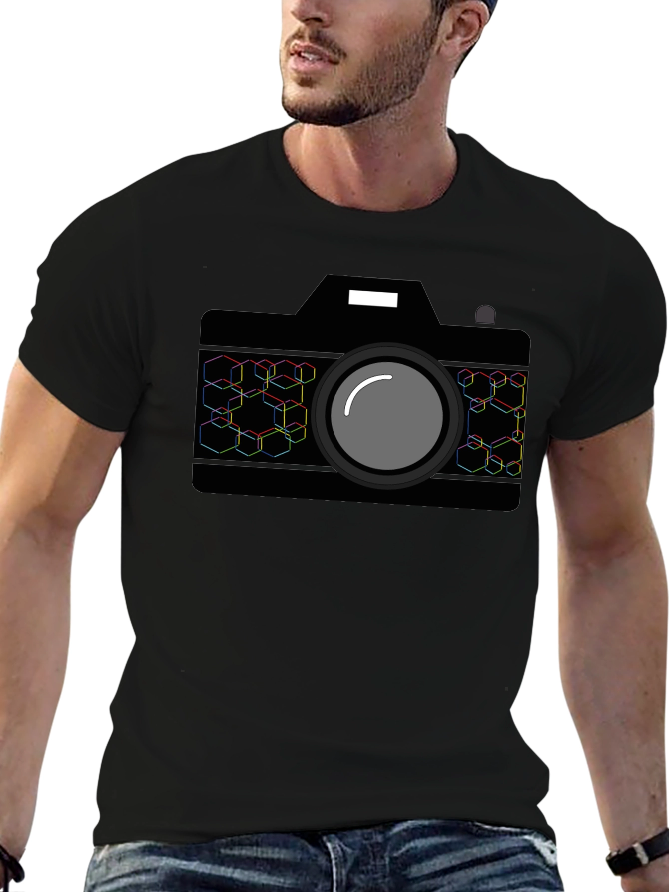 Camera Graphic Tee - Black