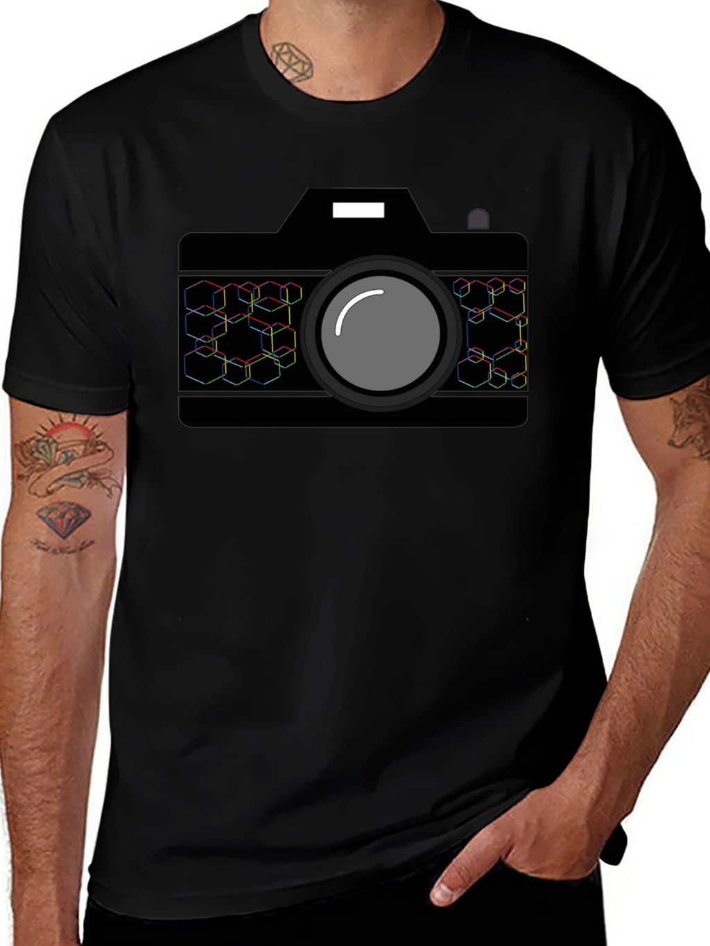 Camera Graphic Tee - Black