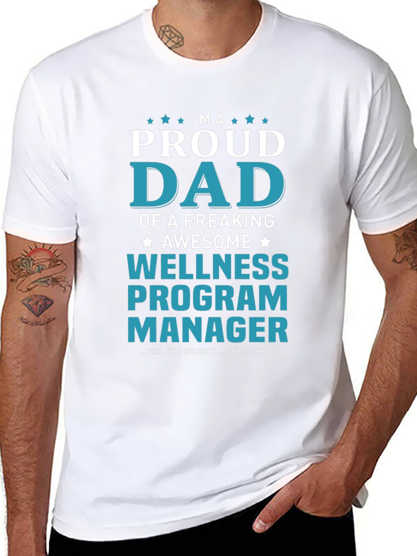 Proud Dad Wellness Program Manager Graphic Tee