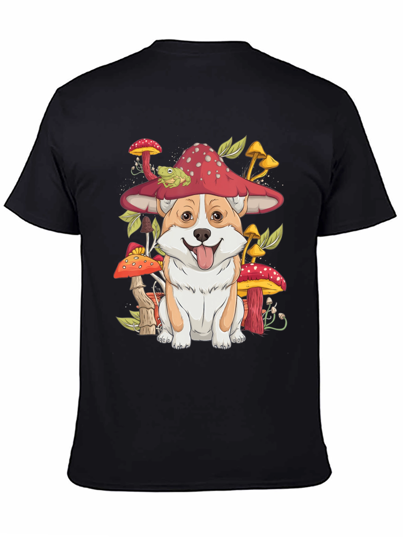 Corgi Mushroom T-Shirt – Cute Whimsical Dog Graphic Tee