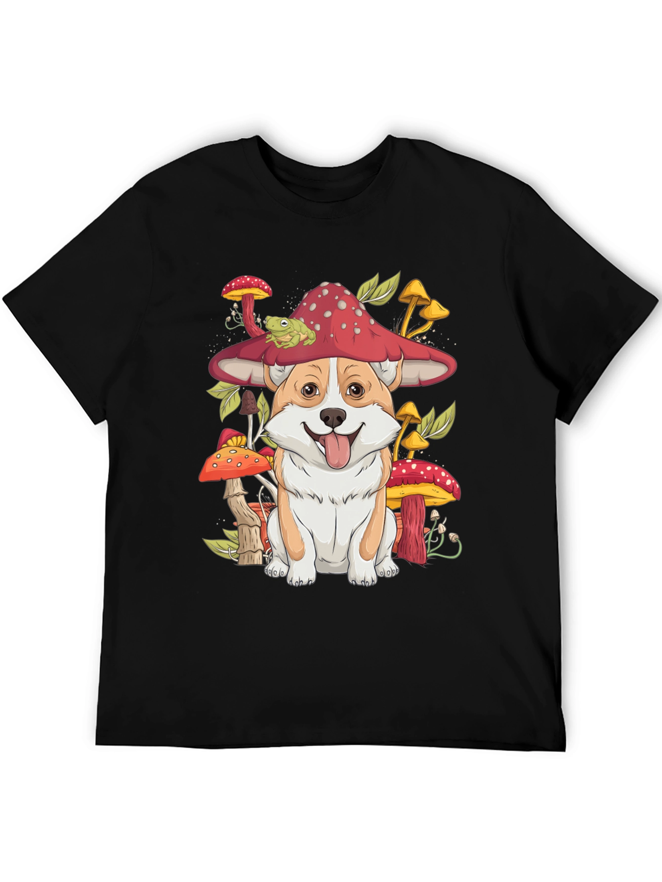 Corgi Mushroom T-Shirt – Cute Whimsical Dog Graphic Tee