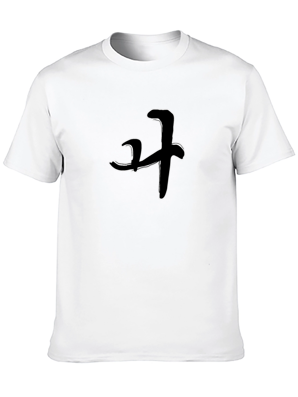 Stylish Black T-Shirt with Brushstroke Design