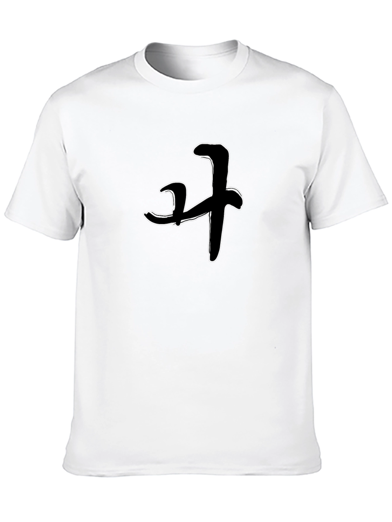 Stylish Black T-Shirt with Brushstroke Design