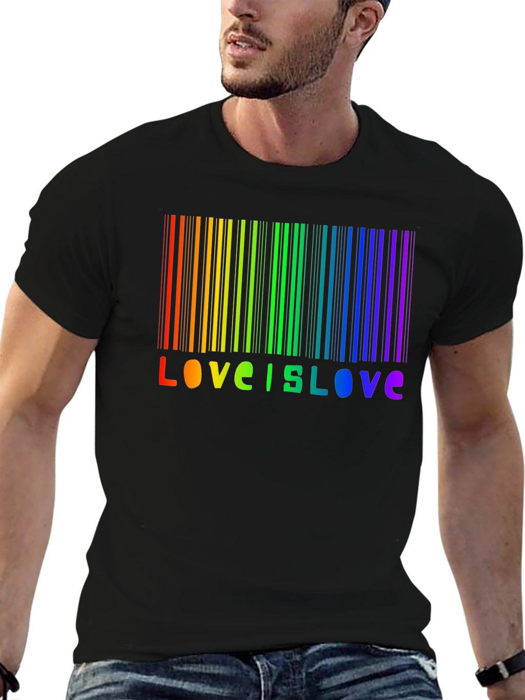 Love is Love Rainbow Barcode T-Shirt