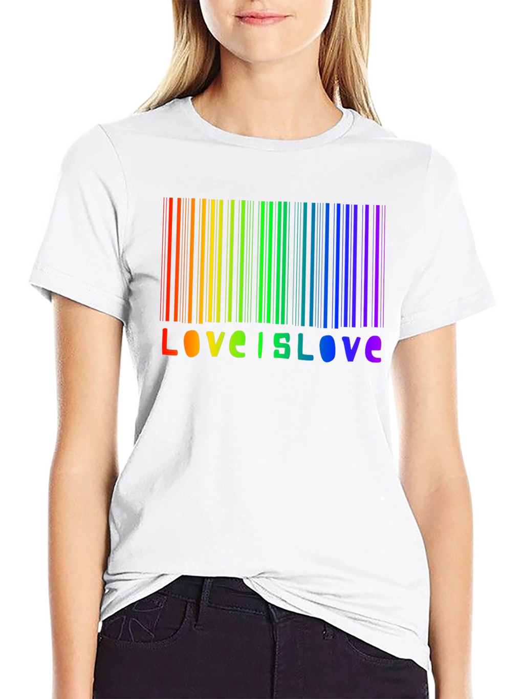Love is Love Rainbow Barcode T-Shirt