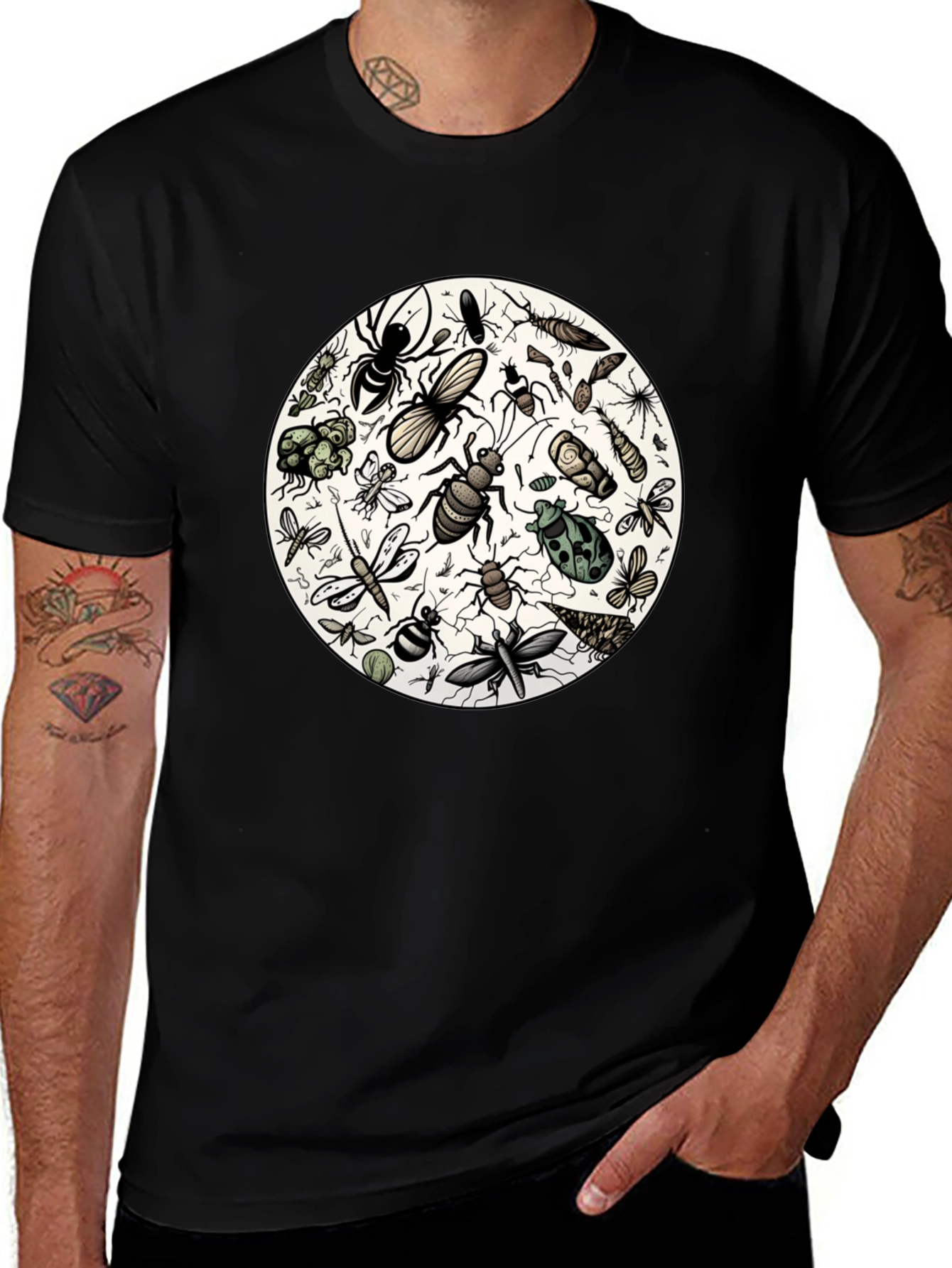 Bug Print Tee - Entomology T-Shirt