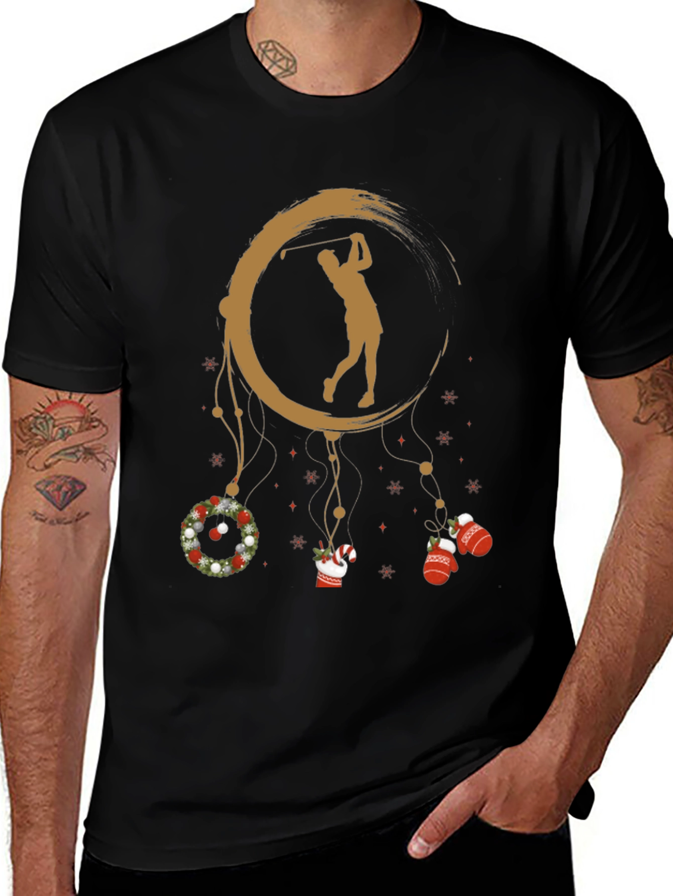 Golf Player Christmas T-Shirt