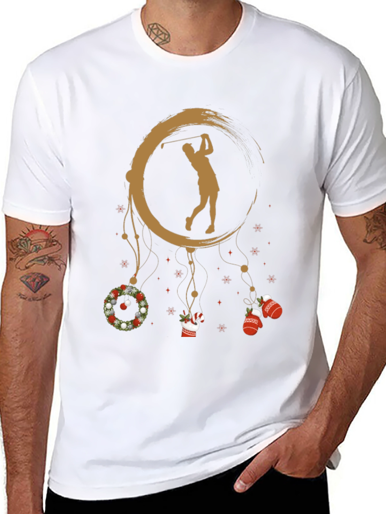 Golf Player Christmas T-Shirt
