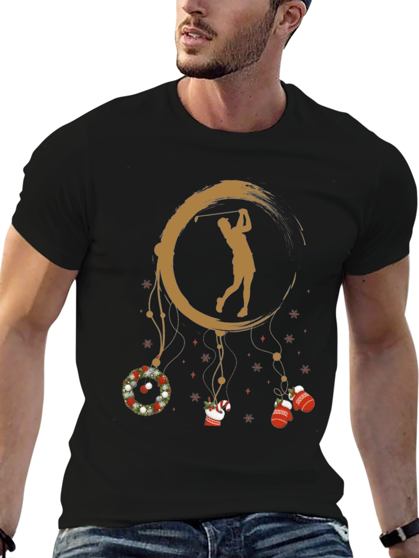 Golf Player Christmas T-Shirt