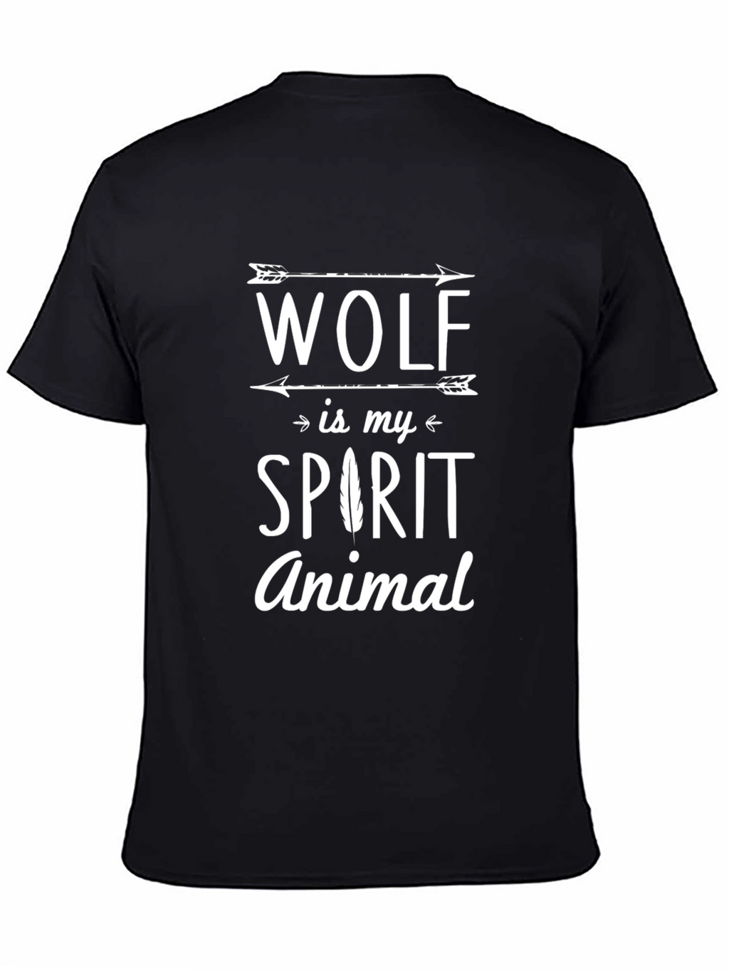 Wolf Spirit Animal Graphic T-Shirt - Black
