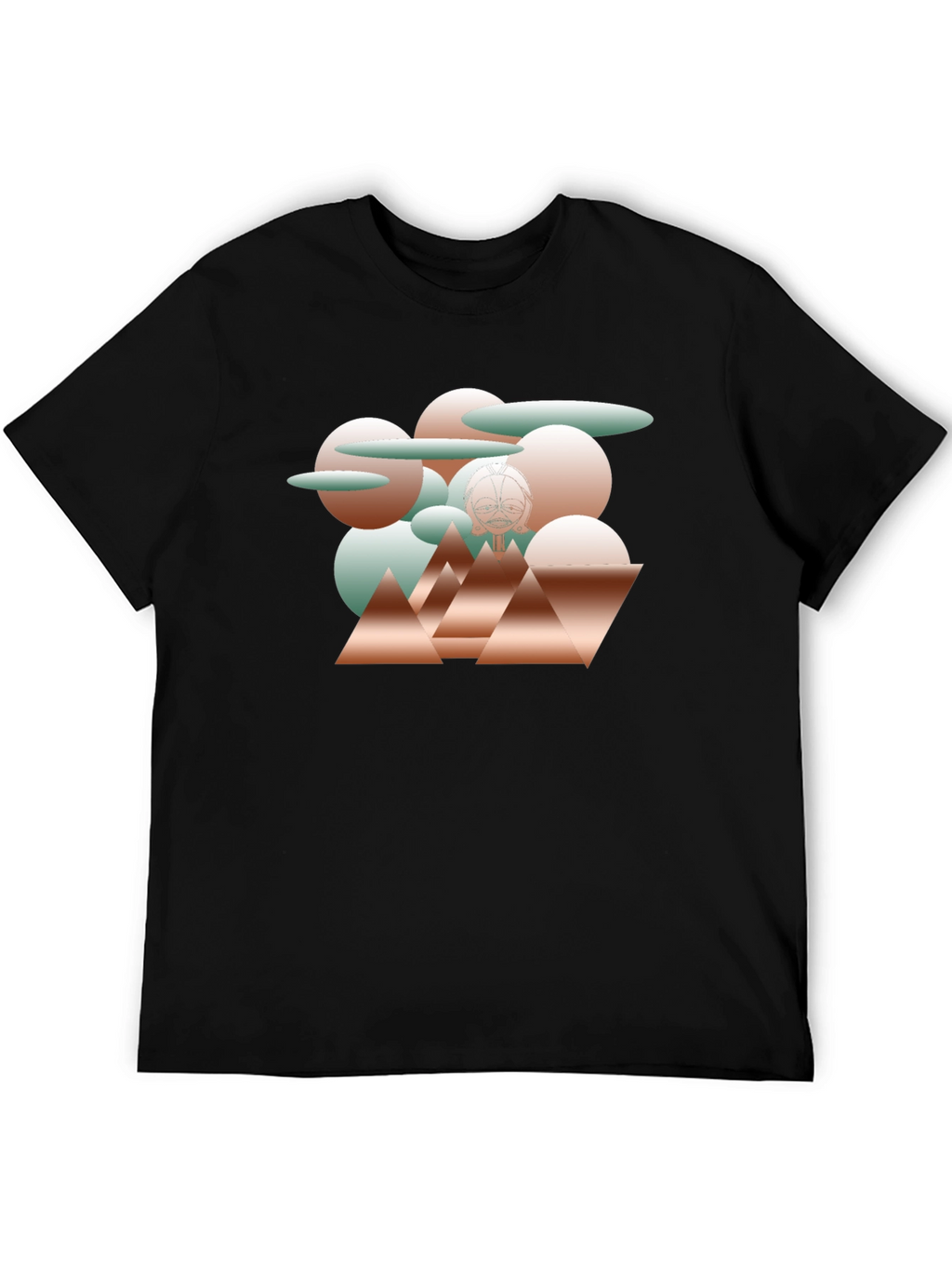 Abstract Geometric Graphic Print T-Shirt