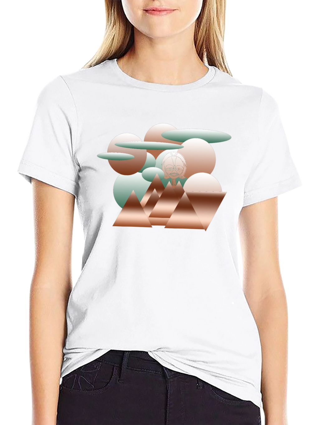 Abstract Geometric Graphic Print T-Shirt