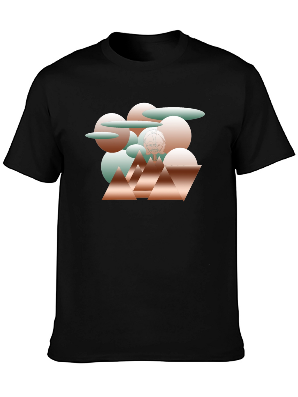 Abstract Geometric Graphic Print T-Shirt