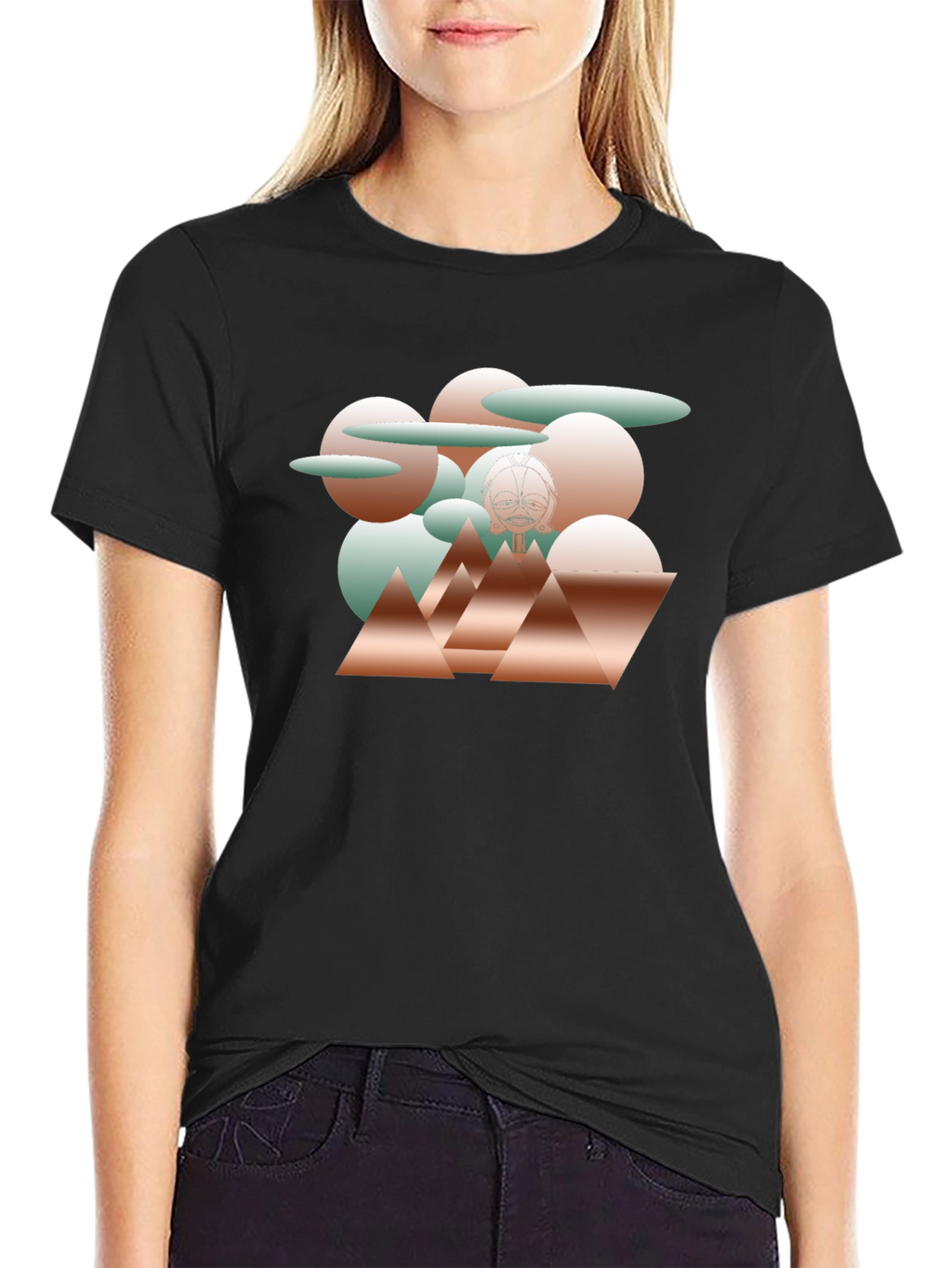 Abstract Geometric Graphic Print T-Shirt