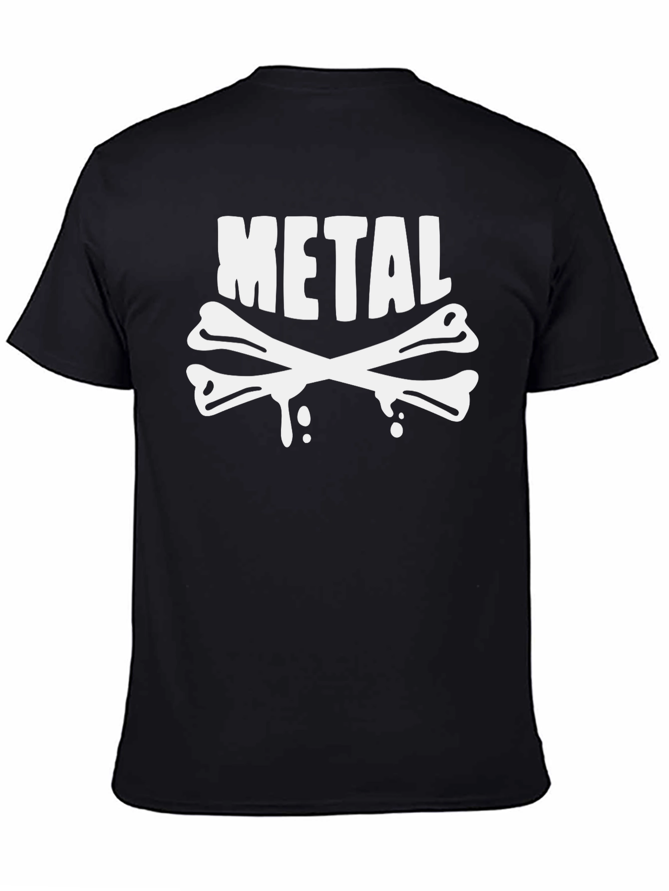 Metal Bones Graphic T-Shirt - Black