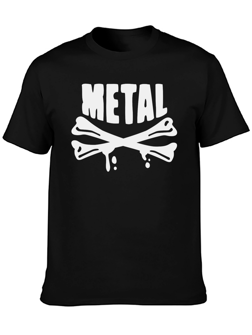 Metal Bones Graphic T-Shirt - Black