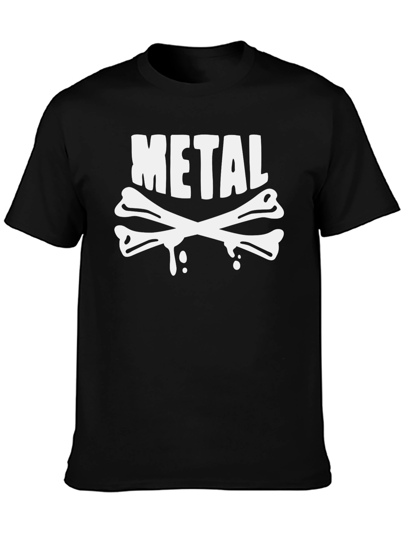 Metal Bones Graphic T-Shirt - Black