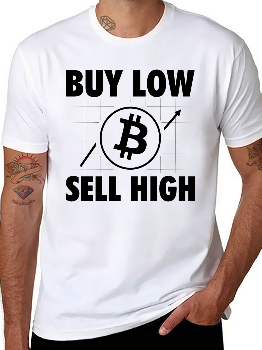 Buy Low Sell High Bitcoin T-Shirt