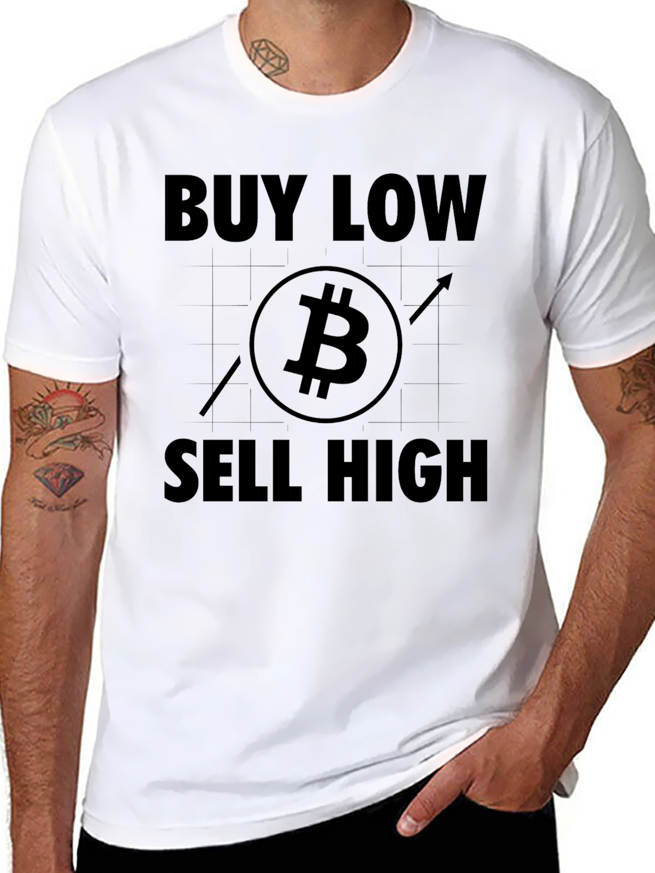 Buy Low Sell High Bitcoin T-Shirt