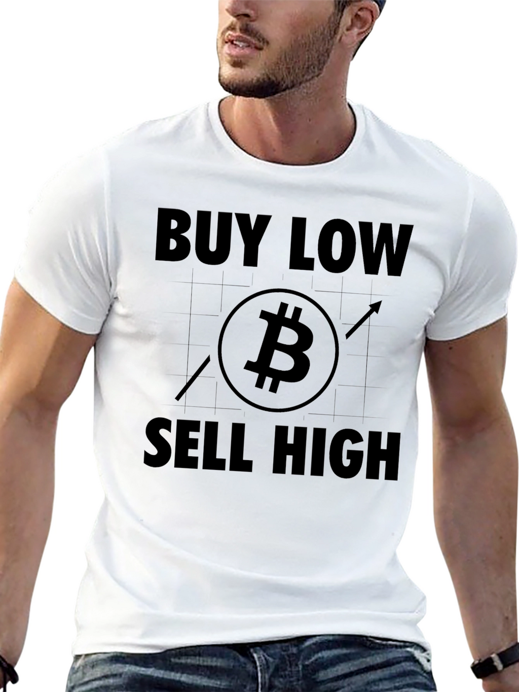 Buy Low Sell High Bitcoin T-Shirt
