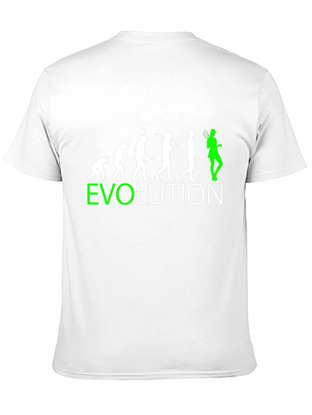 Evolution Tennis Graphic Tee - Black Cotton T-Shirt