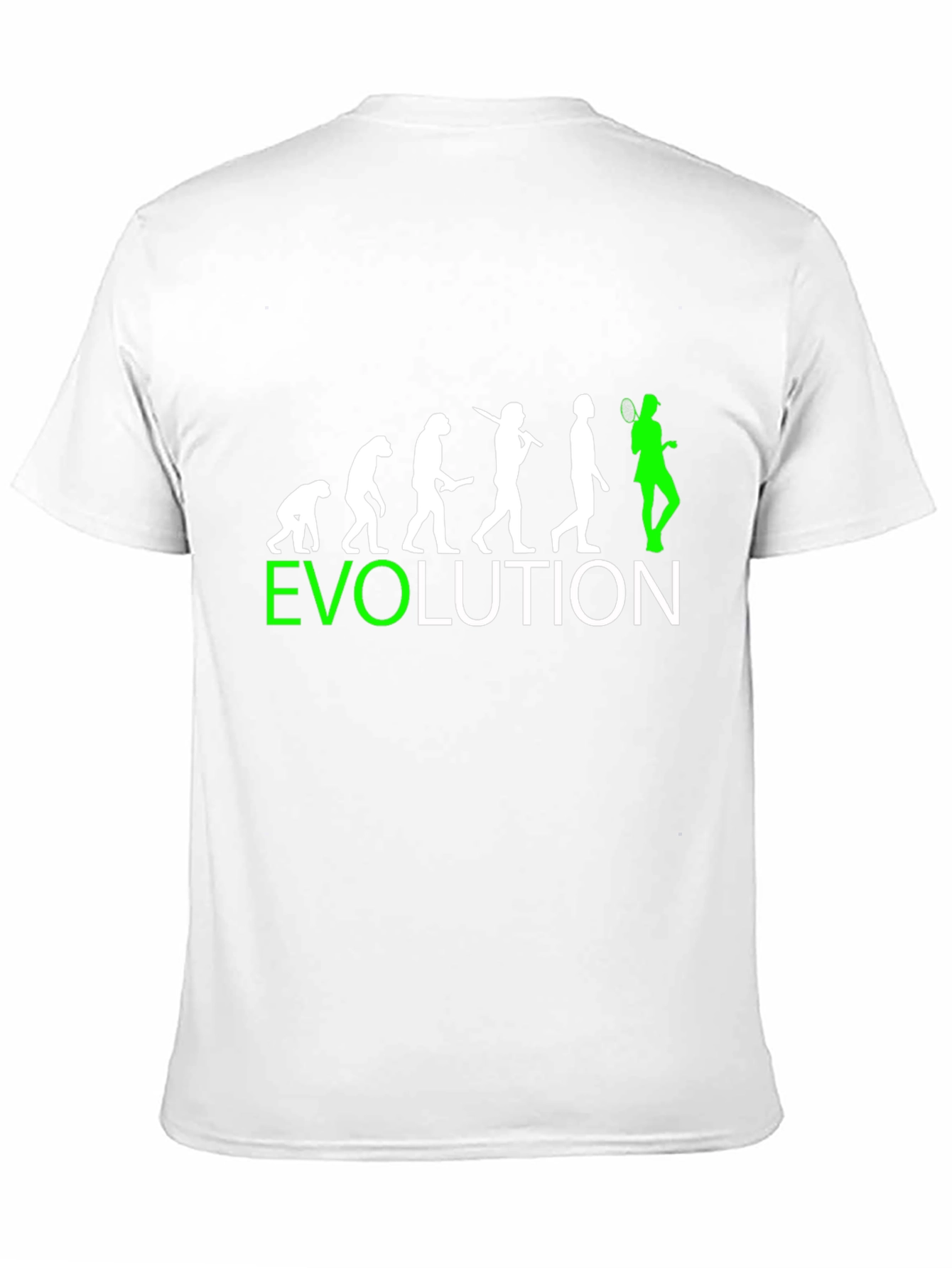 Evolution Tennis Graphic Tee - Black Cotton T-Shirt