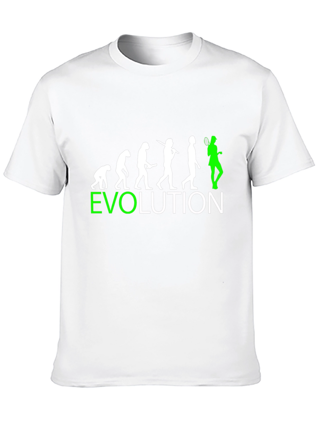 Evolution Tennis Graphic Tee - Black Cotton T-Shirt