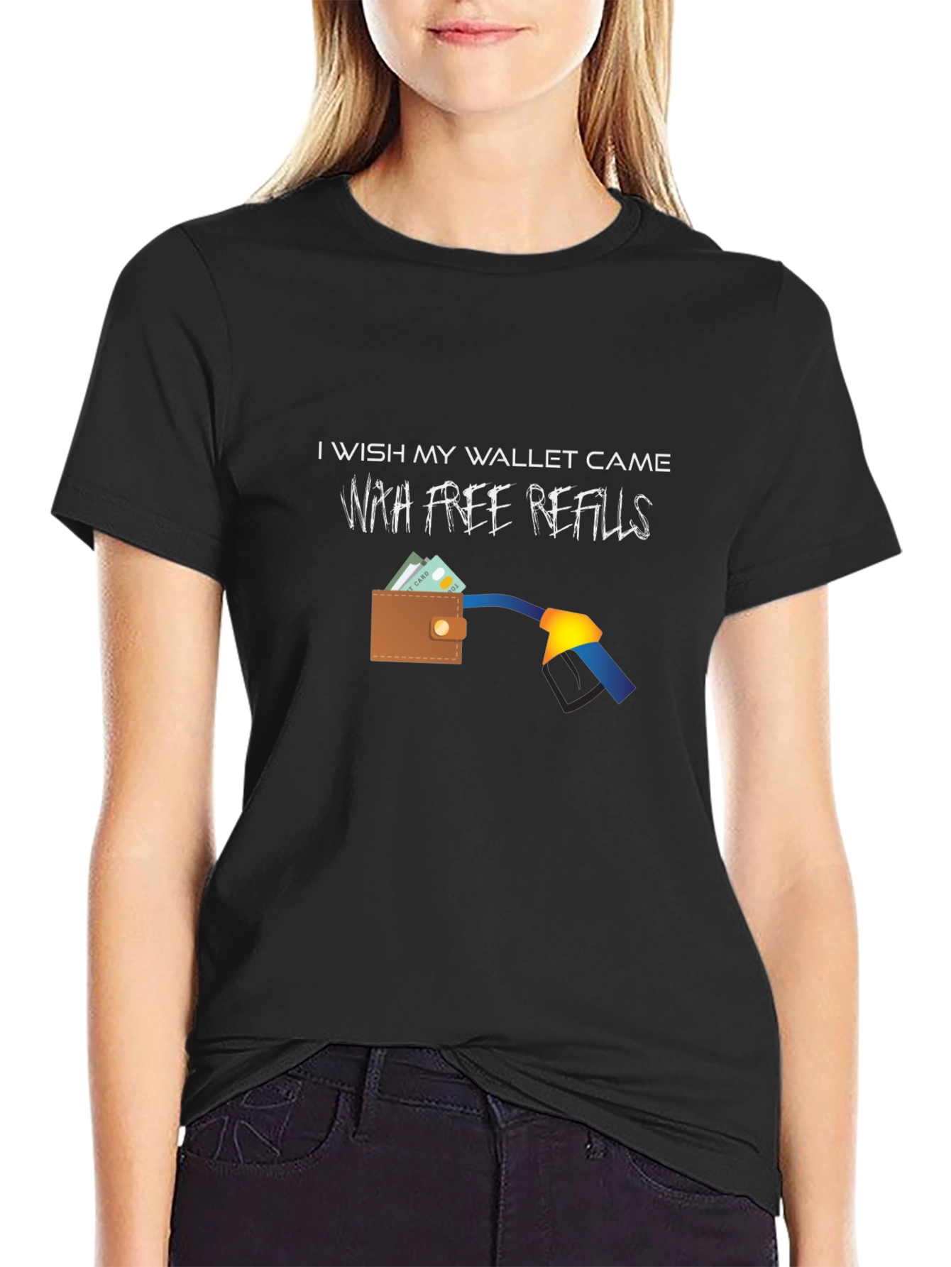 Funny Free Refills Graphic T-Shirt