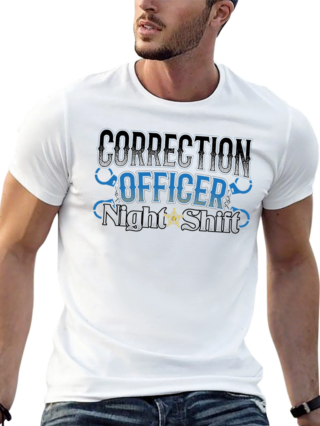 Correction Officer Night Shift Black T-Shirt