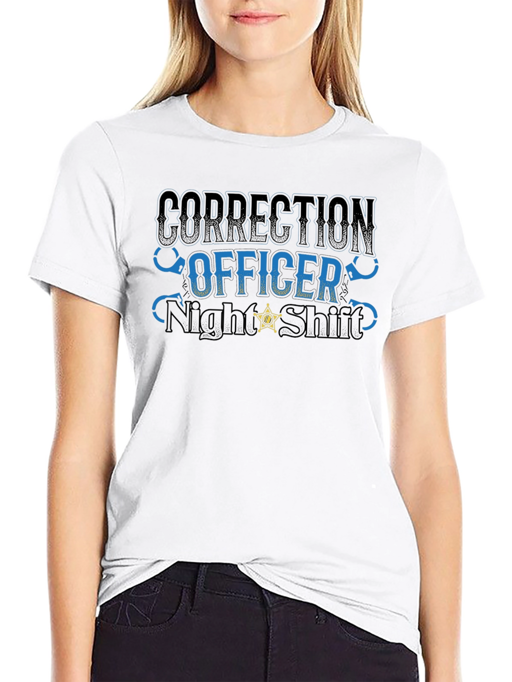 Correction Officer Night Shift Black T-Shirt