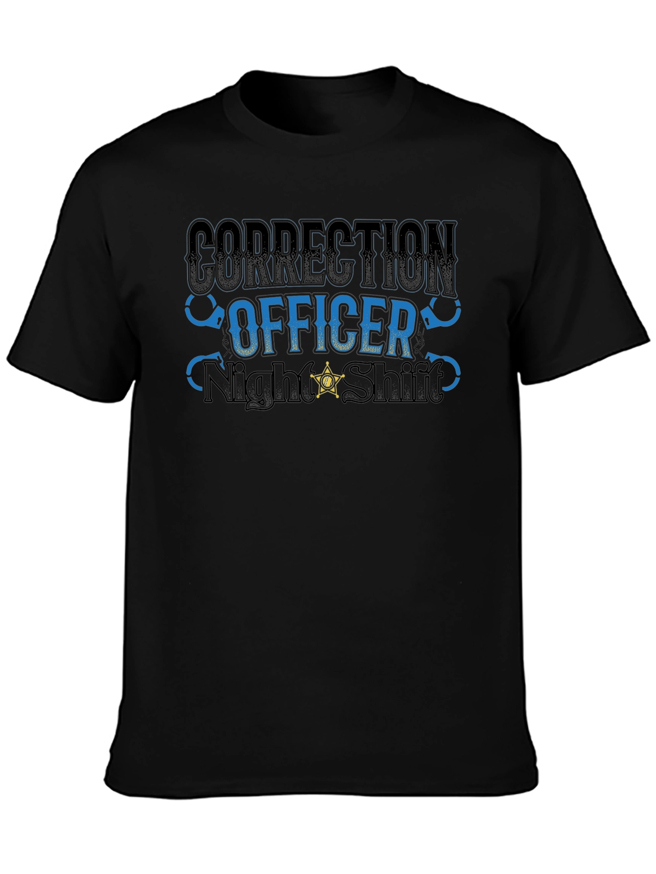 Correction Officer Night Shift Black T-Shirt