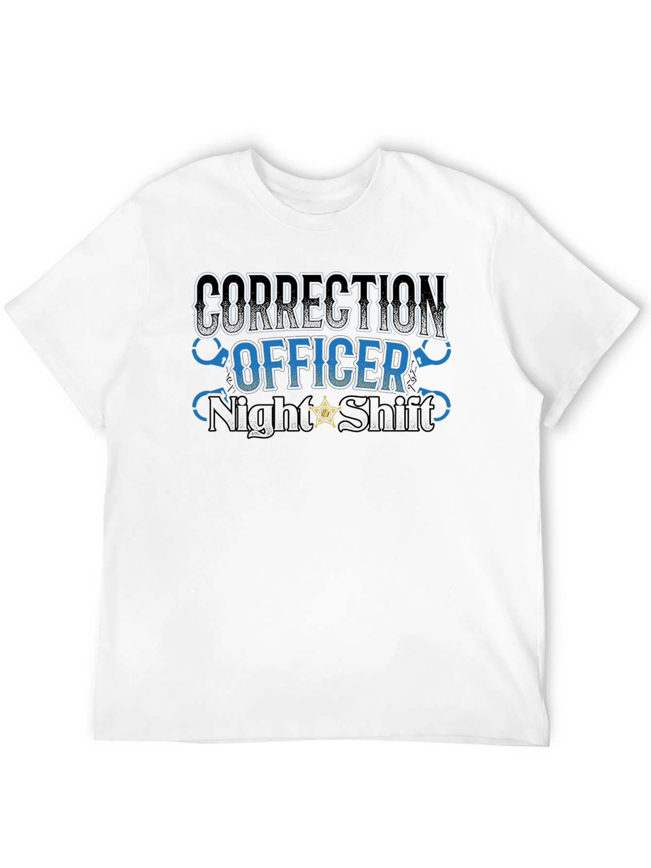 Correction Officer Night Shift Black T-Shirt