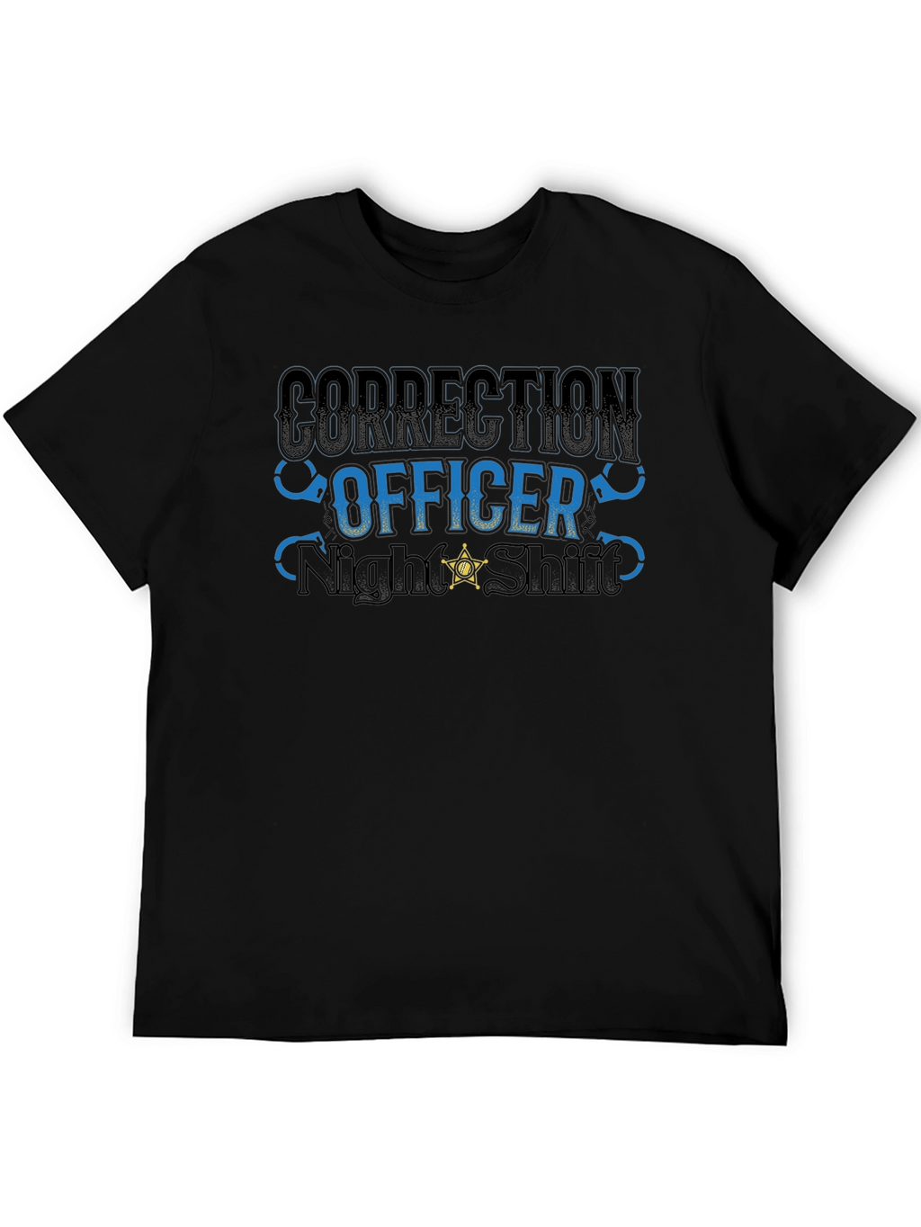 Correction Officer Night Shift Black T-Shirt