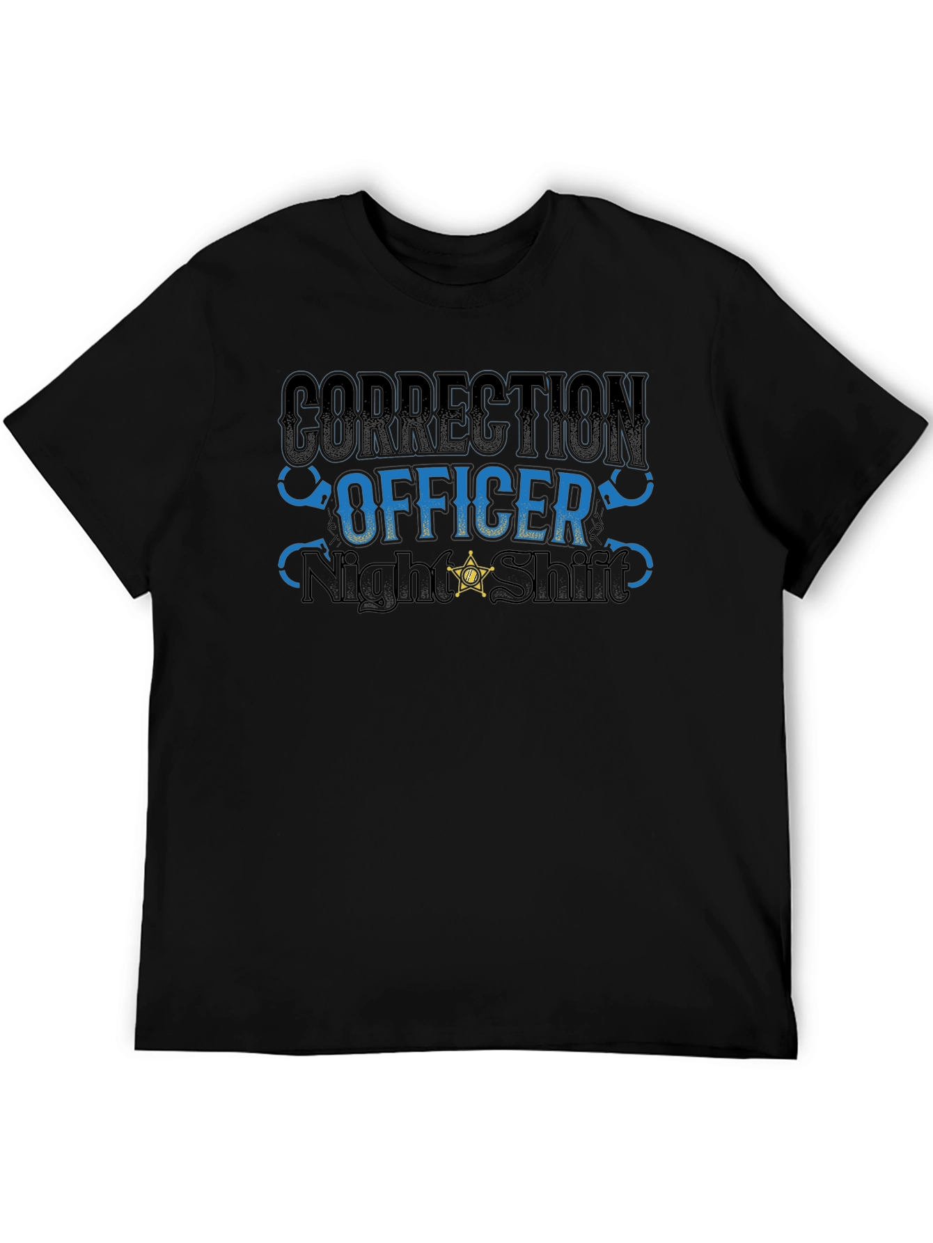 Correction Officer Night Shift Black T-Shirt
